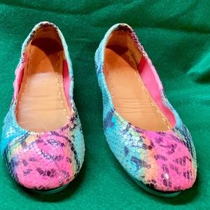 Tieks Electric Snake Flats size 7- Gently worn